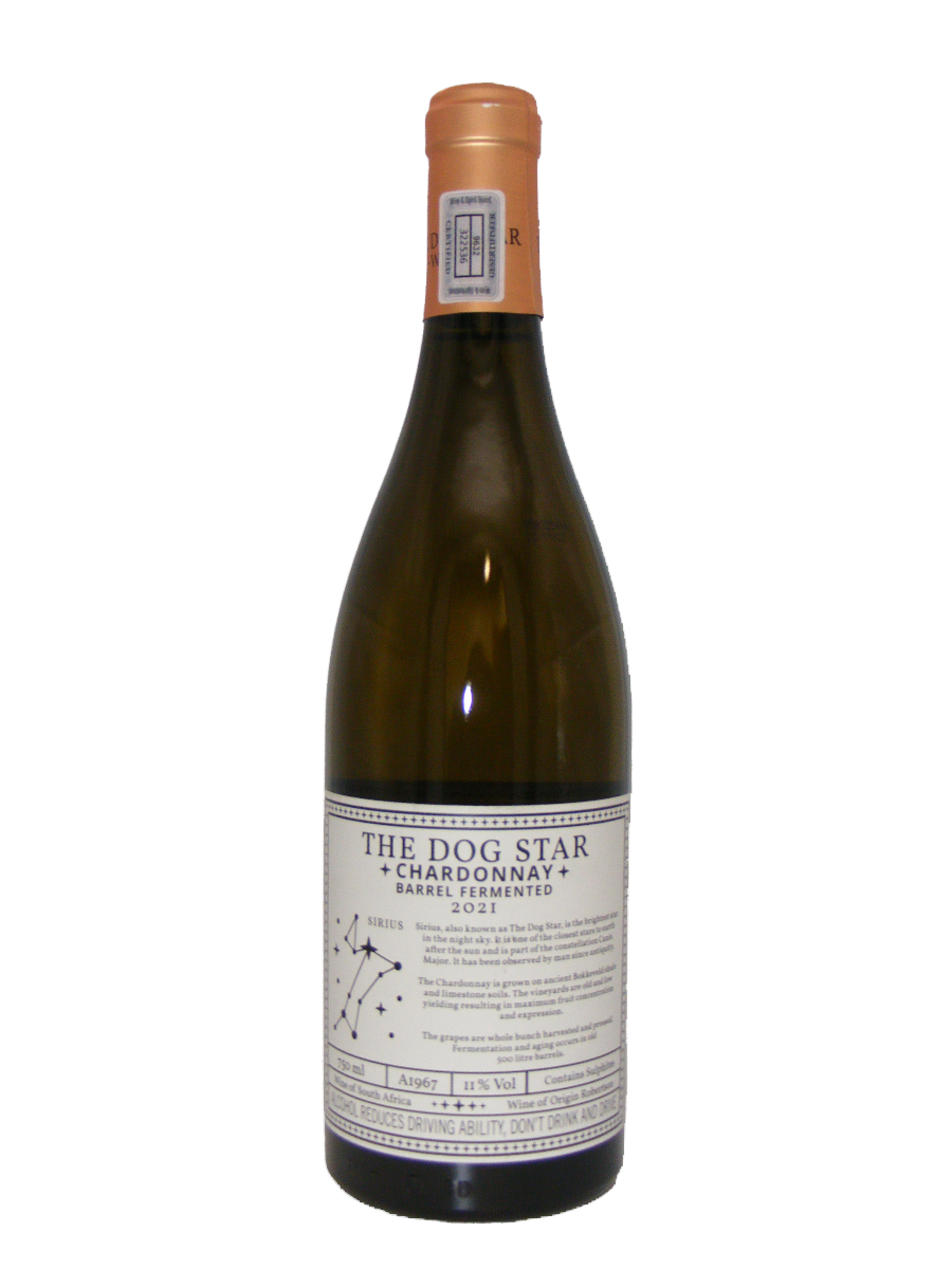 The Dog Star Chardonnay Barrel Fermented 2021 - Roberston 750ml